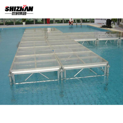 Adjustable Live Concert Glass Stage Aluminium Acrylic Platform Indoor