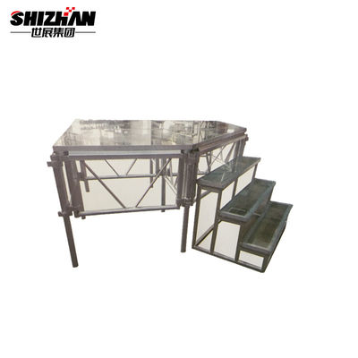 Adjustable Live Concert Glass Stage Aluminium Acrylic Platform Indoor