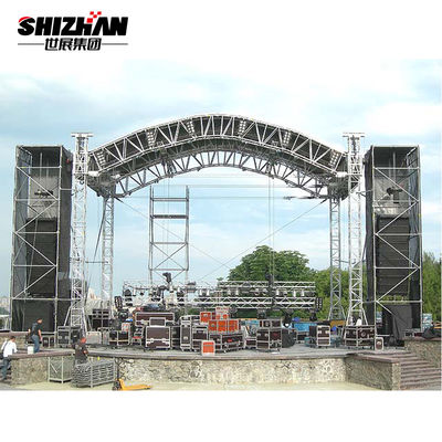 Aluminum Lighting Truss Tower Speech Space Frame Roofing Circular Roof Modular Shine Structure