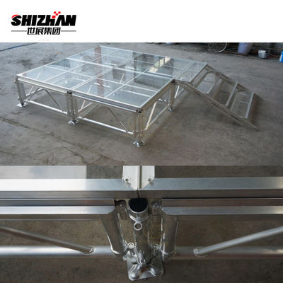 Adjustable Live Concert Glass Stage Aluminium Acrylic Platform Indoor