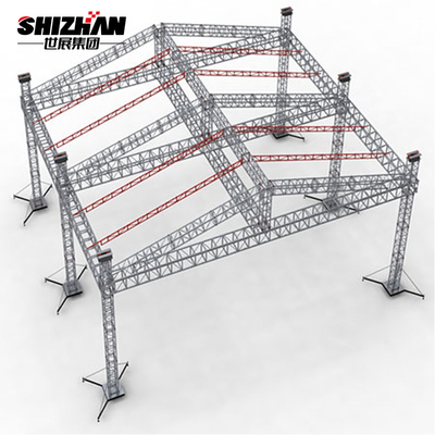 Outdoor Light Bolt Truss Aluminum Alloy 6082-T6 Material Triangle Shaped